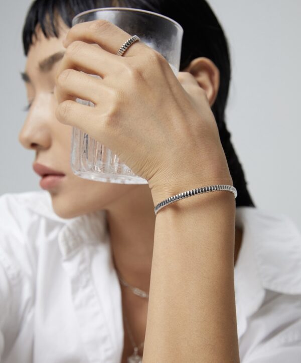 Sterling Silver Minimalist Bangle - Image 3