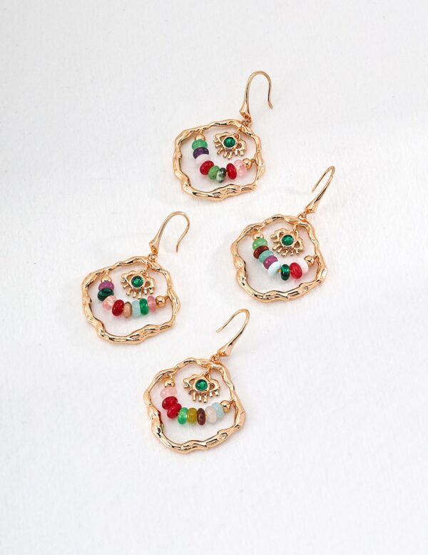 925 Silver Earrings with Abacus Beads - Image 2